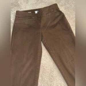 Croft & Barrow Effortless Stretch Pants Excellent Condition Size 6 Chocolate